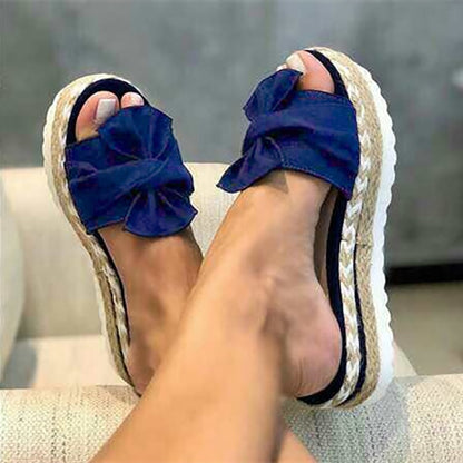 Slippers Women Sandals Platform Sandals Shoes Women Bow 2022 Summer Sandals Slipper Indoor Outdoor Flip-flops Beach Shoes Female