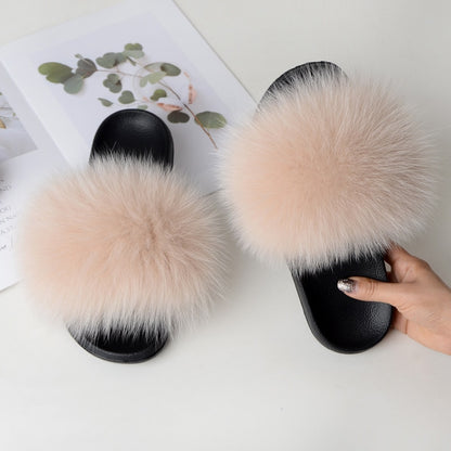 Furry Fur Flat Slippers