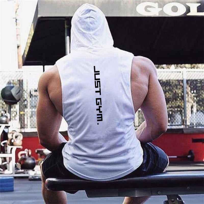 Sleeveless Gym Hoodies Tank Top