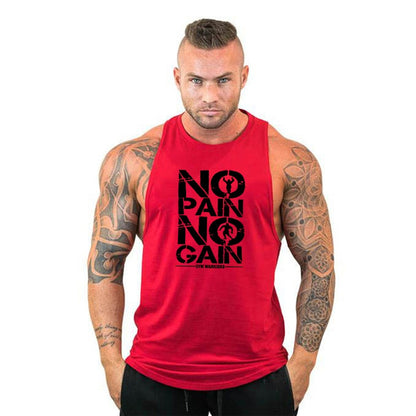 No Pain No Gain Bodybuilding Hooded Tank Top