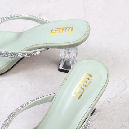 Flip Flops Crystal Slide 8cm Slipper