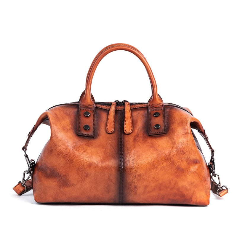 Hand Painted Luxury Genuine Cowhide Leather hand Bag