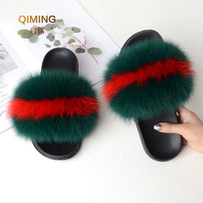 Furry Fur Flat Slippers