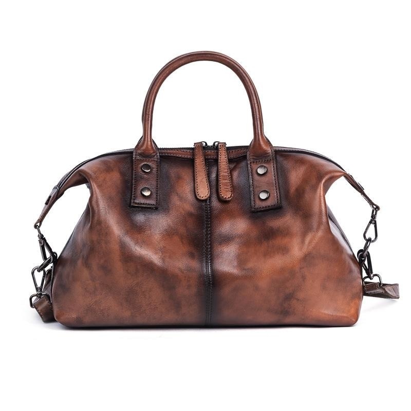 Hand Painted Luxury Genuine Cowhide Leather hand Bag