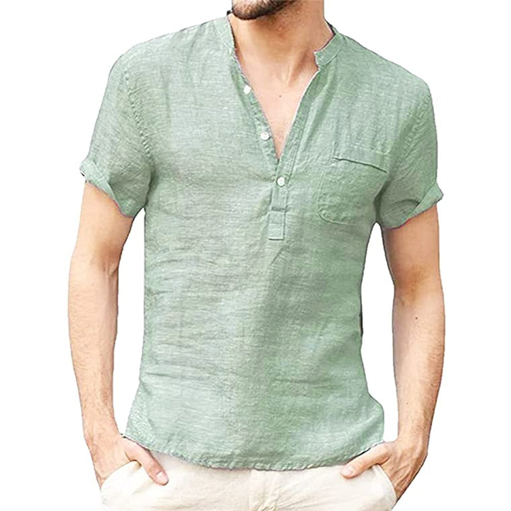 Summer New Men Short-Sleeved T-shirt Cotton