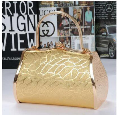 Luxury Diamonds Metal Small Day Clutch Party Purse