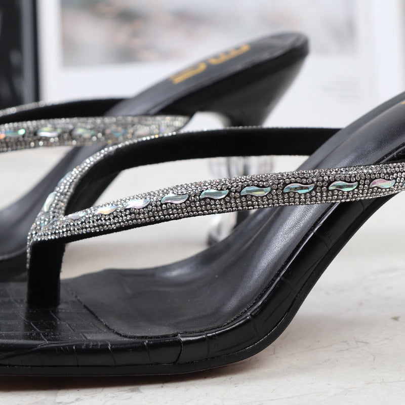 Flip Flops Crystal Slide 8cm Slipper