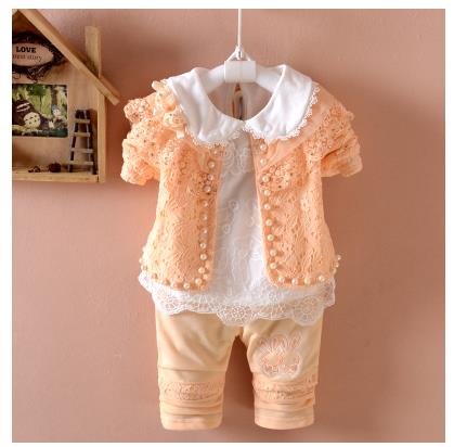 Baby girl fashion three-piece set