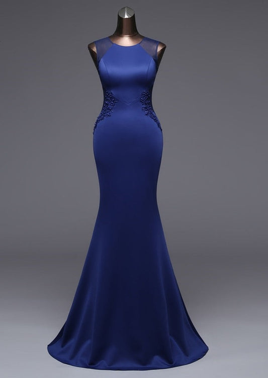 Elegant Vintage Simple Mermaid  Evening Dress