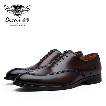 Genuine Elegant Leather British Toe Carved Business Shoes For Men