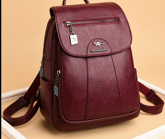 5 Color Soft Leather Vintage Backpacks