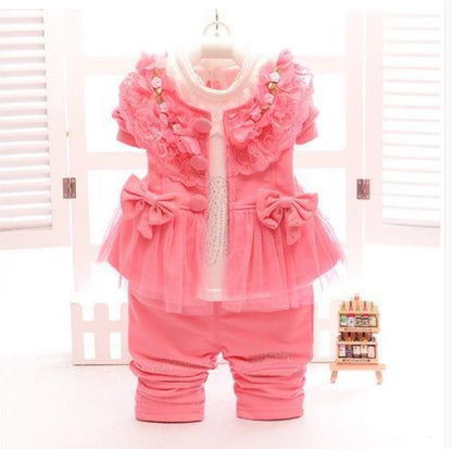 Baby girl fashion three-piece set