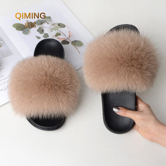 Furry Fur Flat Slippers