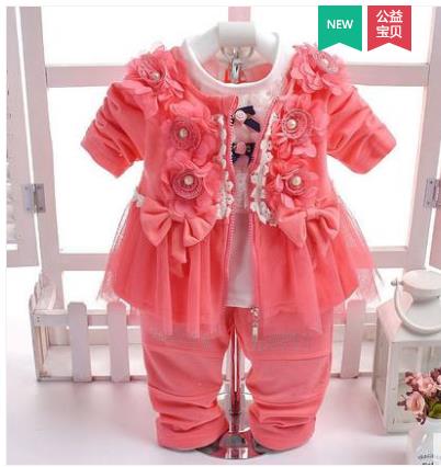 Baby girl fashion three-piece set