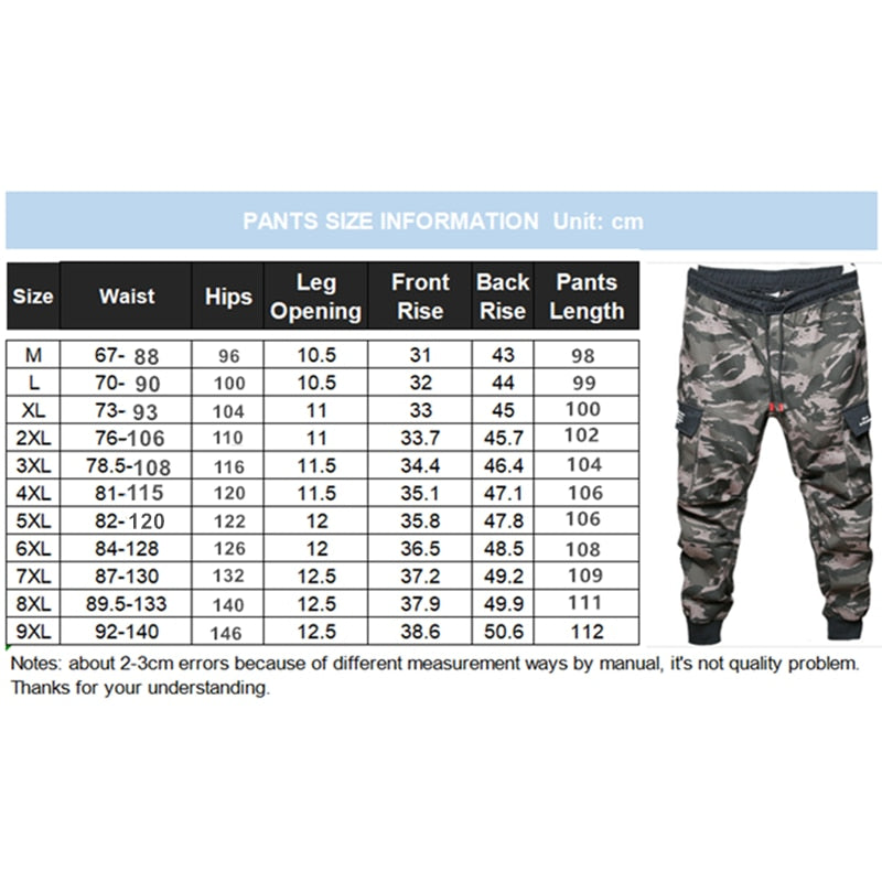Camouflage Cargo Pants 8XL Joggers