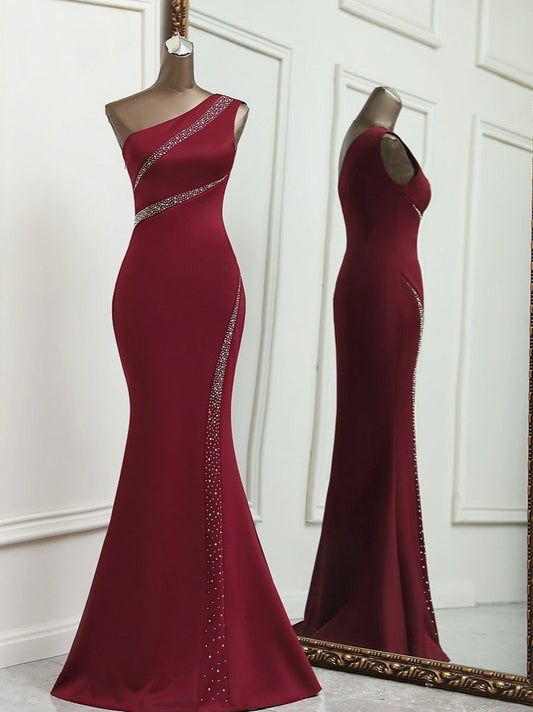 Sexy One shoulder evening dress