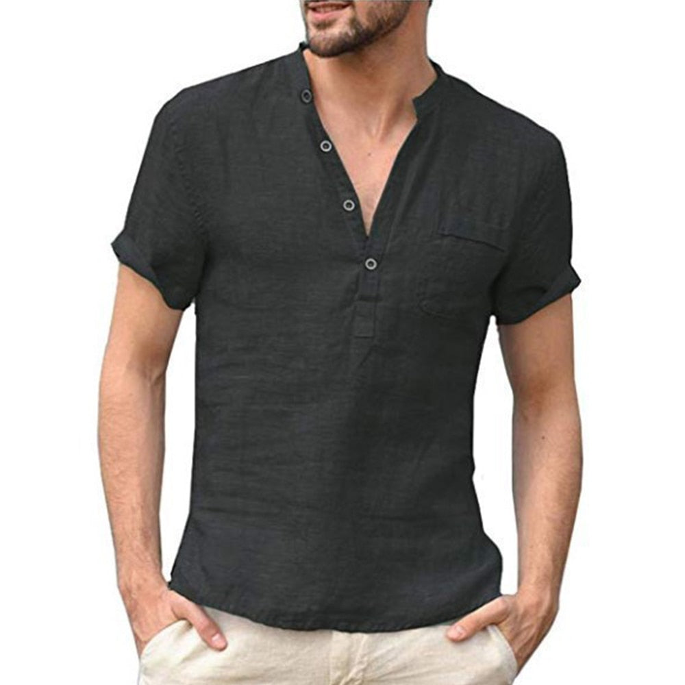 Summer New Men Short-Sleeved T-shirt Cotton