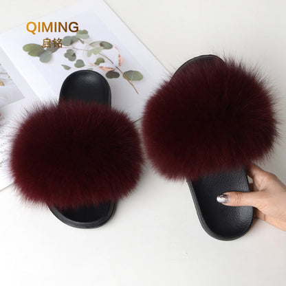 Furry Fur Flat Slippers