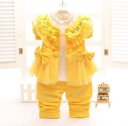 Baby girl fashion three-piece set