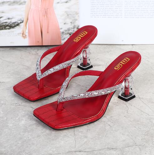 Flip Flops Crystal Slide 8cm Slipper