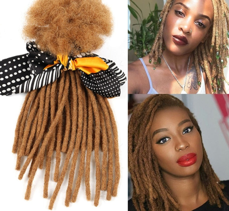 10 and 60 Strands Handmade Dreadlocks 100% Human Hair Crochet Extensions For Men and Women