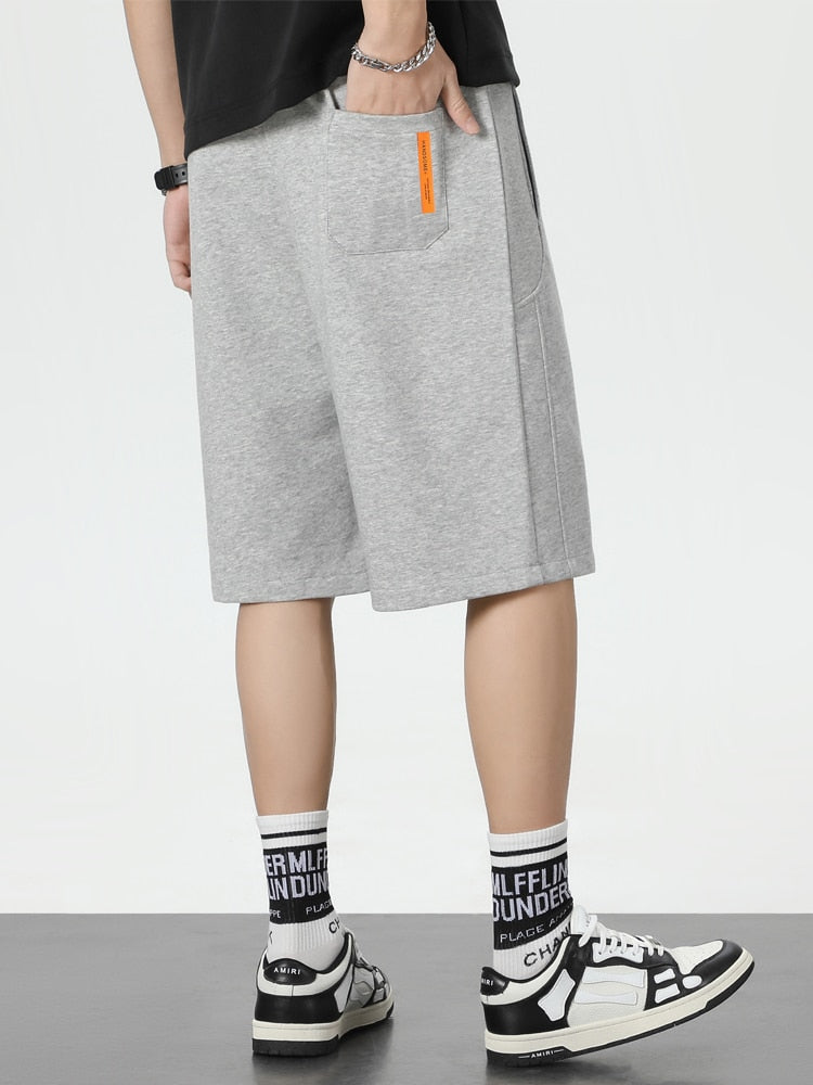 Baggy Sweatshorts Men Hip Hop Streetwear Loose Jogger Short Straight Cotton Plus Size 6XL 7XL 8XL