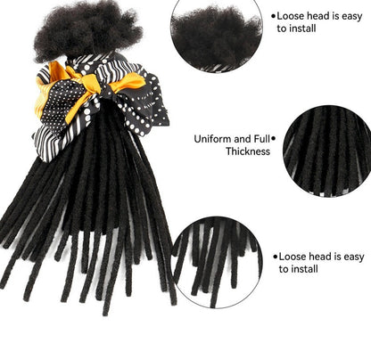 10 and 60 Strands Handmade Dreadlocks 100% Human Hair Crochet Extensions For Men and Women