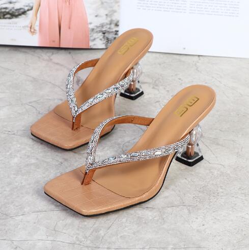 Flip Flops Crystal Slide 8cm Slipper