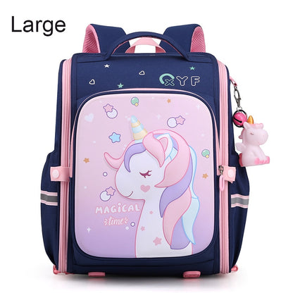 Pink Unicorn Kindergarten Waterproof Backpacks