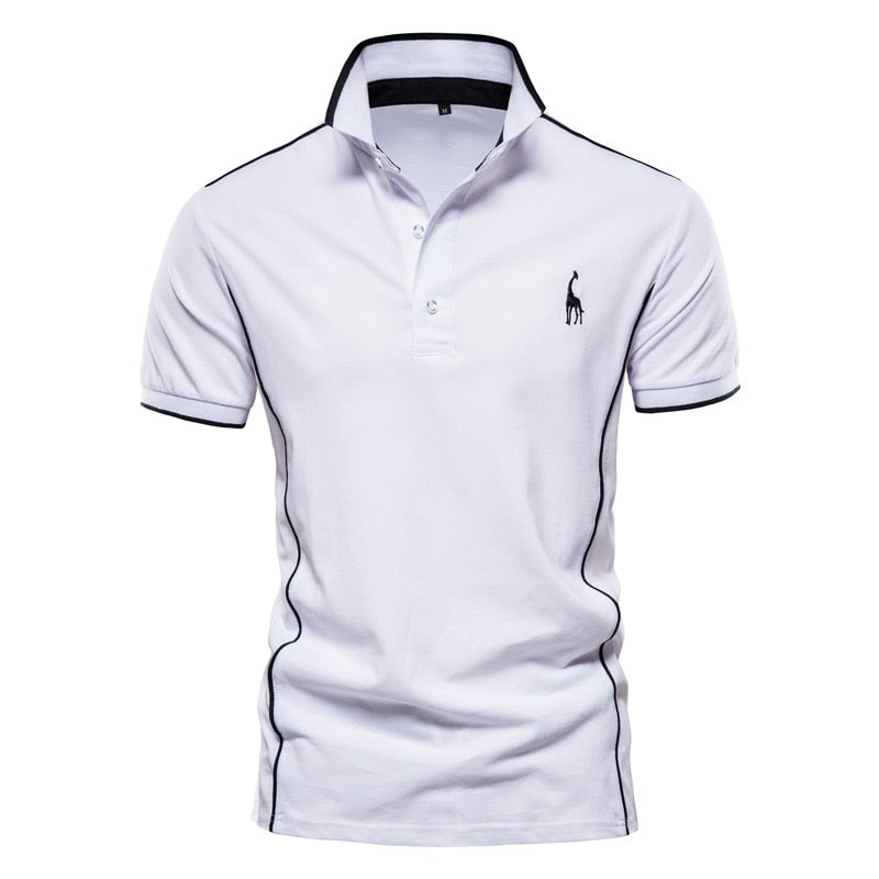 High Quality Men Business Casual Polo Shirts with Collar Embroidery