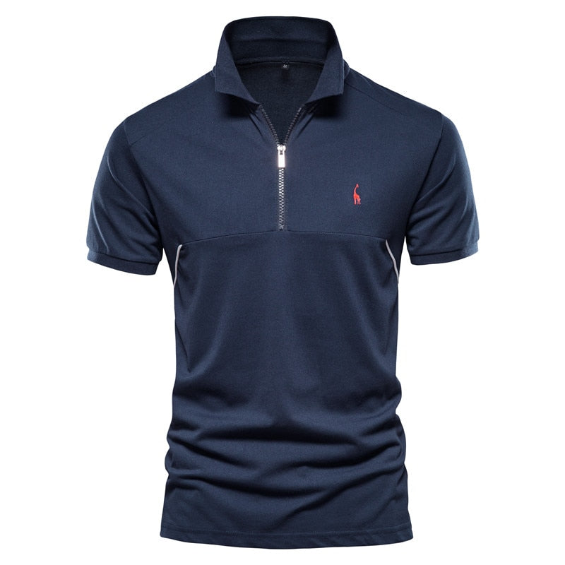 High Quality Men Business Casual Polo Shirts with Collar Embroidery