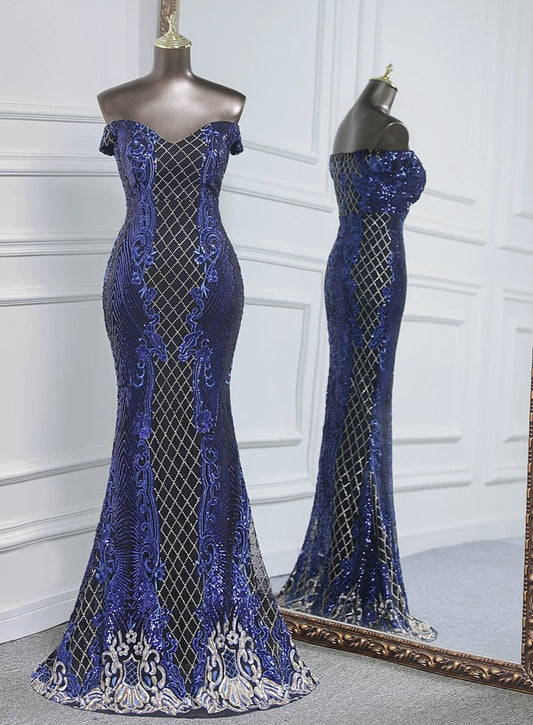 Elegant Embroidered Sequins Evening dress