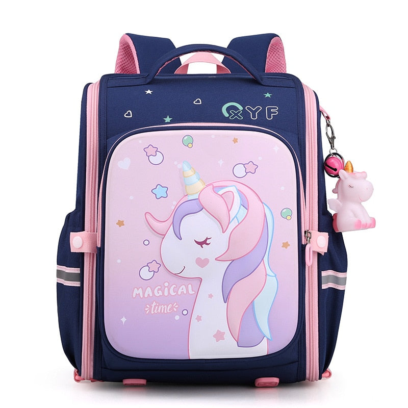 Pink Unicorn Kindergarten Waterproof Backpacks