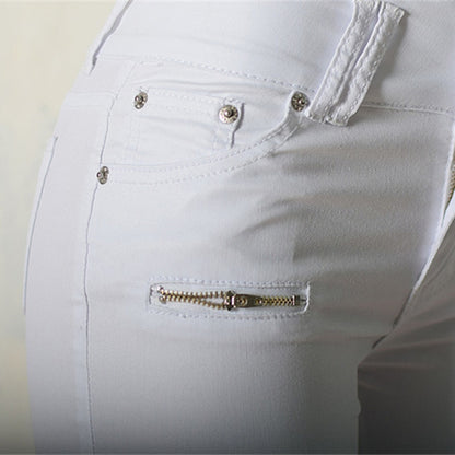 High Waist White Skinny Jeans