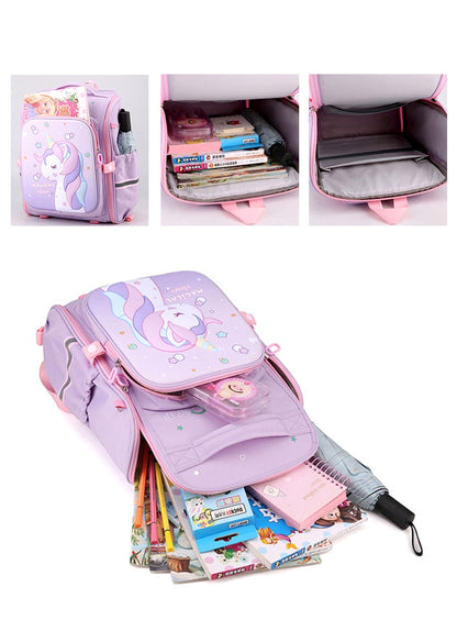 Pink Unicorn Kindergarten Waterproof Backpacks