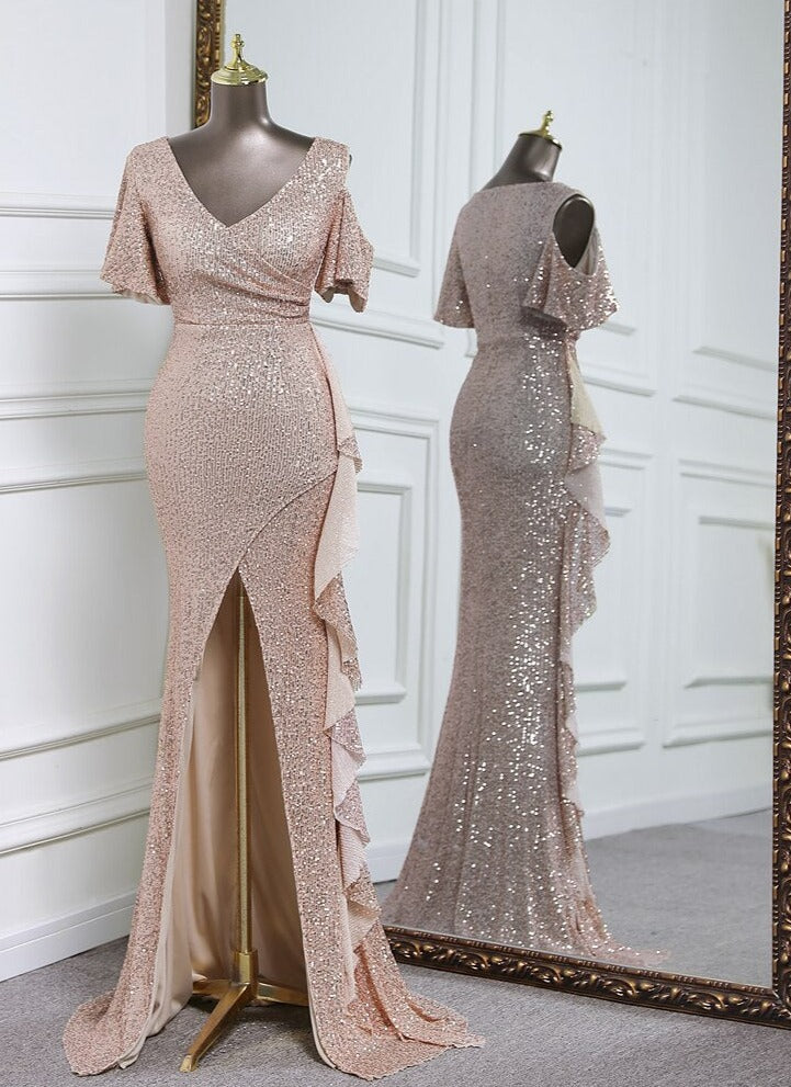 Elegant sequins Evening dress