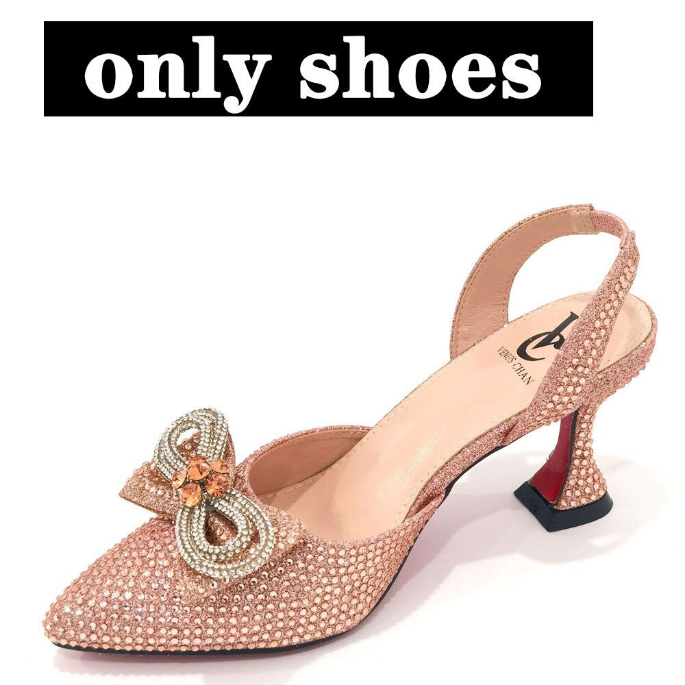 Latest Italian Design Wedding Party Shoes and Bags Set