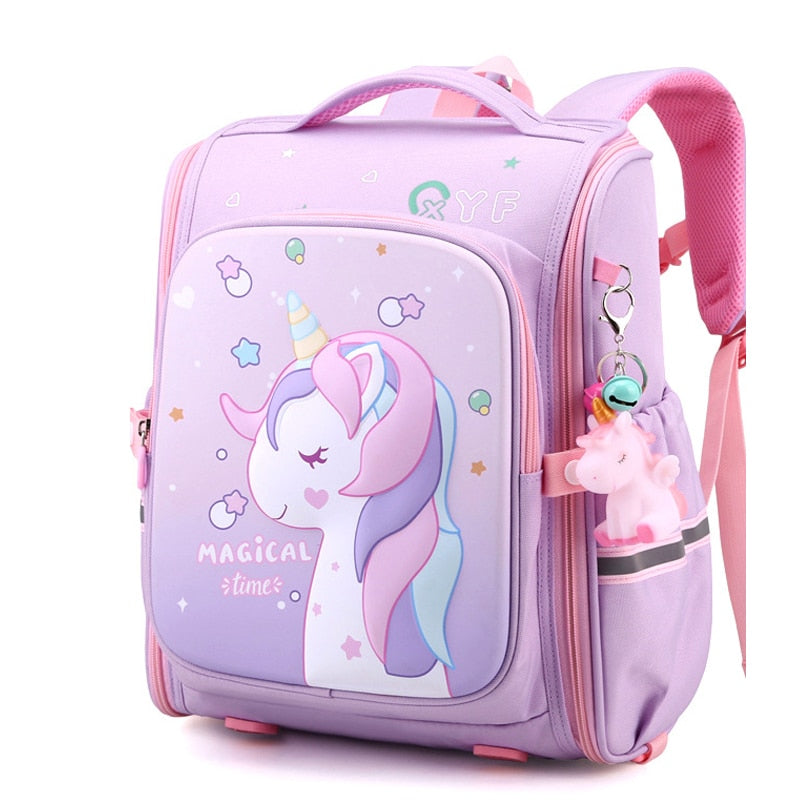 Pink Unicorn Kindergarten Waterproof Backpacks