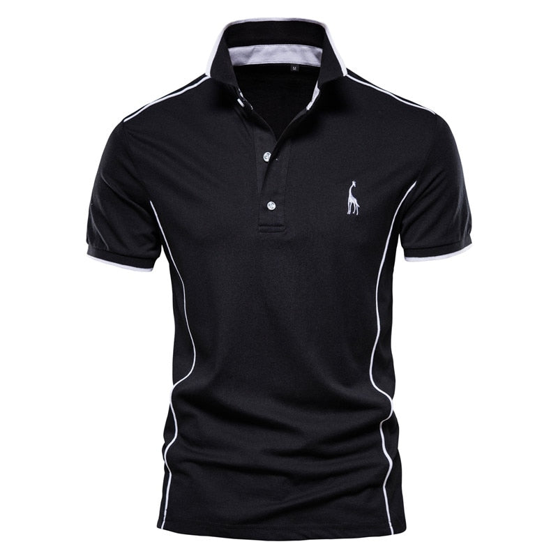 High Quality Men Business Casual Polo Shirts with Collar Embroidery