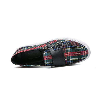 Plaid Color Classic Moccasin Loafers Men