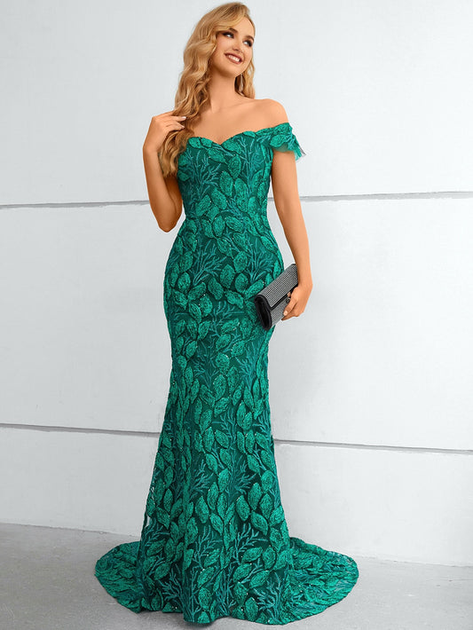 Sexy off Shoulder Formal Mermaid Gown