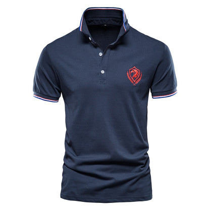 High Quality Men Business Casual Polo Shirts with Collar Embroidery