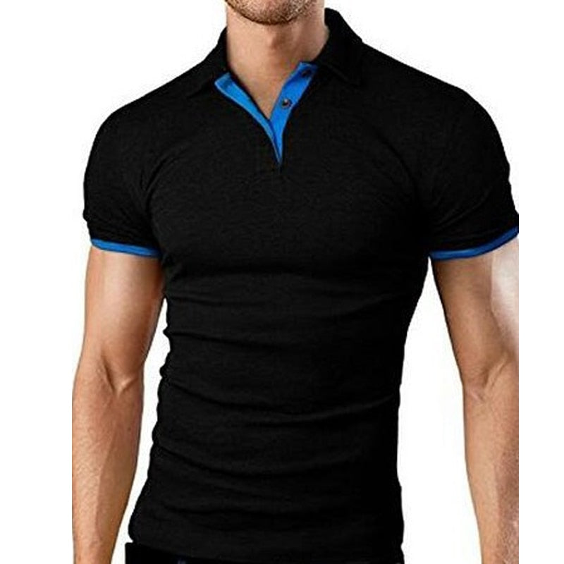 Short Sleeve Polo Business Casual Luxury Tee Shirt  Men