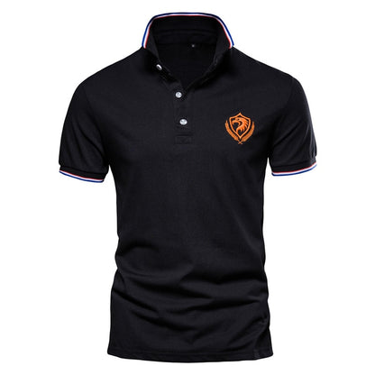 High Quality Men Business Casual Polo Shirts with Collar Embroidery