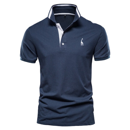 High Quality Men Business Casual Polo Shirts with Collar Embroidery