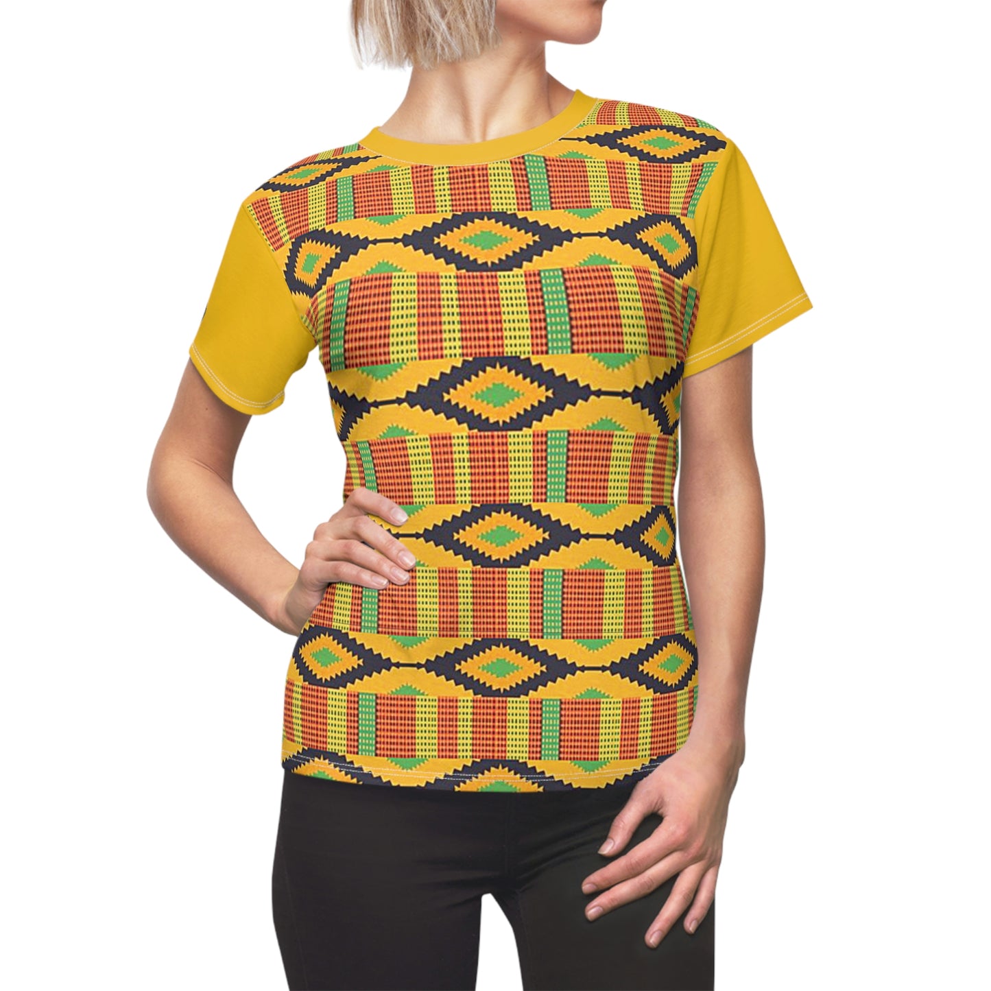 Women's Kente Print Tee (2 Colors)