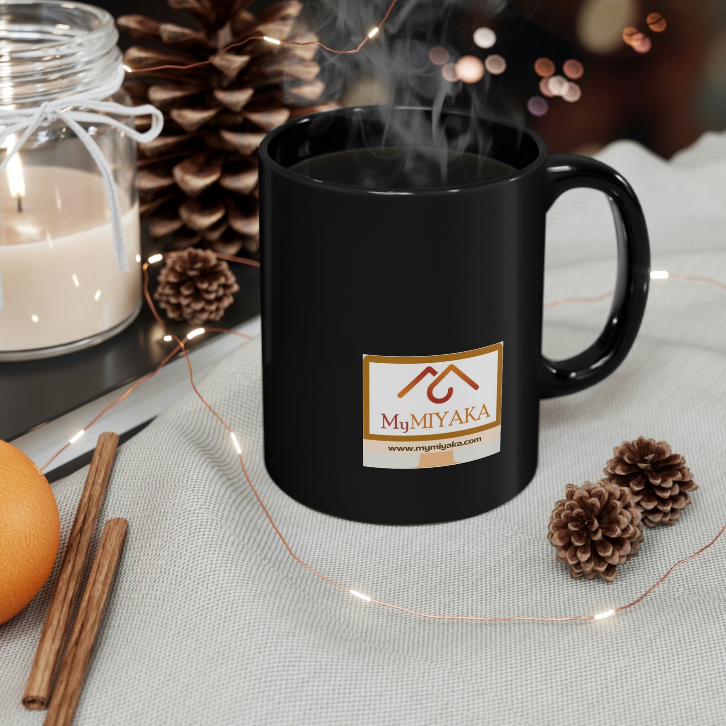 MyMIYAKA 11oz Black Mug