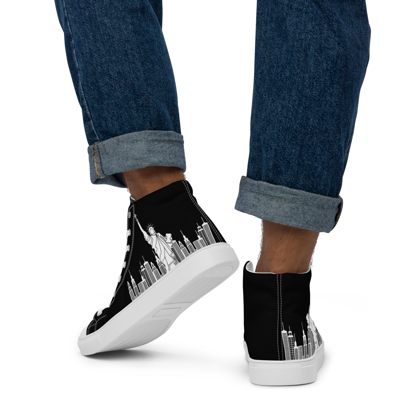 Men’s NYC high top canvas shoes