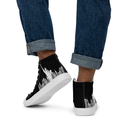 Men’s NYC high top canvas shoes