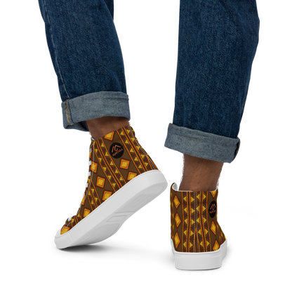 Men’s Kente high top canvas shoes